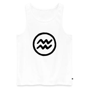 wassermann_a_1c - Männer Premium Bio Tank Top - Weiß - Vorne - AI Model Male 178 light (178cm)