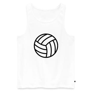 volleyballball - Männer Premium Bio Tank Top - Weiß - Vorne - Michal (187cm)