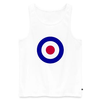 Mods Ziel - Männer Premium Bio Tank Top - Weiß - Vorne - AI Model Male 178 light (178cm)