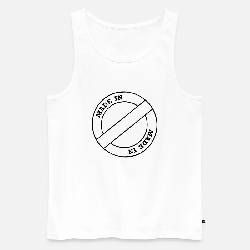 made in - Männer Premium Bio Tank Top - Weiß