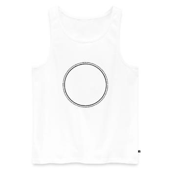 circle 4 ur design ★ Kreis - Männer Premium Bio Tank Top - Weiß - Vorne - AI Model Male 178 light (178cm)