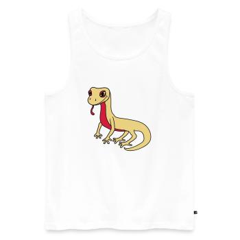 lézard gecko serpent reptile - Débardeur bio Premium Homme - blanc - Devant - Michal (187cm)