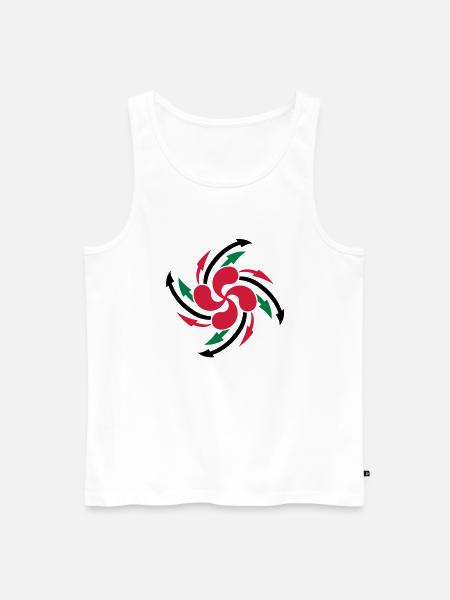 lauburu basque cross design - Men's Premium Organic Tank Top - white