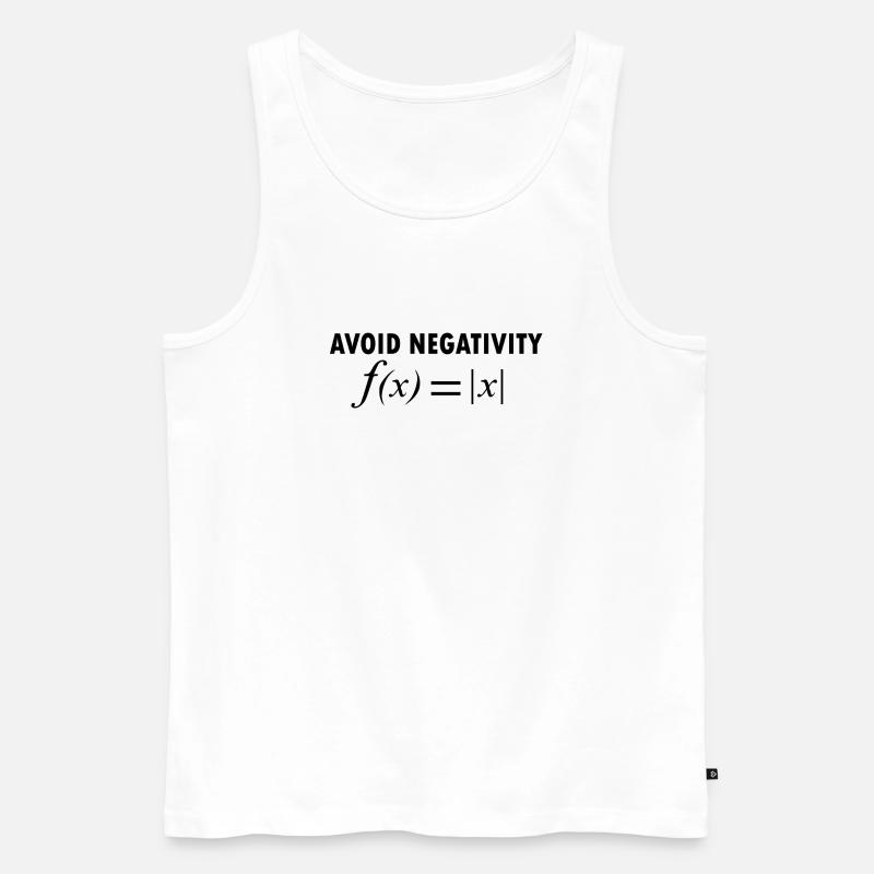 AVOID NEGATIVITY - Männer Premium Bio Tank Top - Weiß