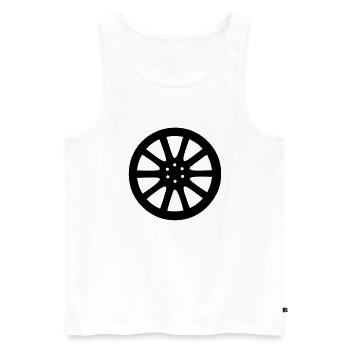 Felge - Männer Premium Bio Tank Top - Weiß - Vorne - AI Model Male 178 light (178cm)