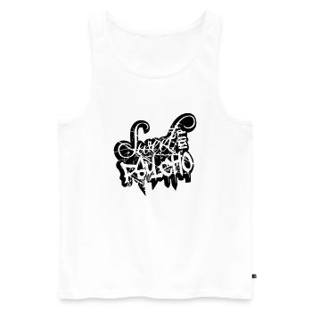 scratch tears stamp cool sweet saying sweet cute - Men's Premium Organic Tank Top - white - Front - AI Model Male 178 light (178cm)