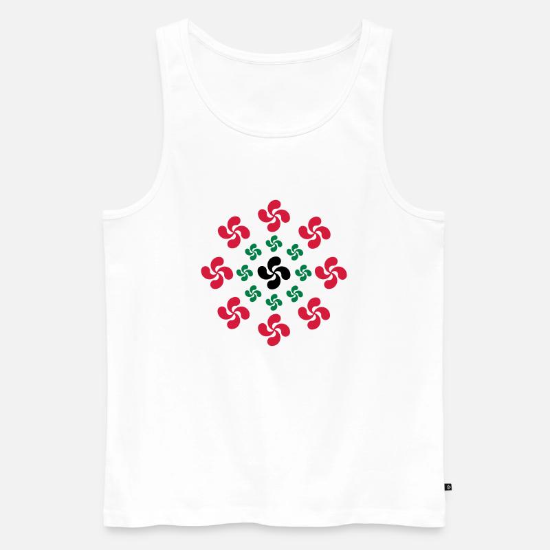 lauburu Baskenquer - Männer Premium Bio Tank Top - Weiß