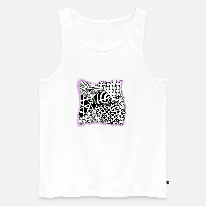 Zentangle Muster patterncontest - Männer Premium Bio Tank Top - Weiß