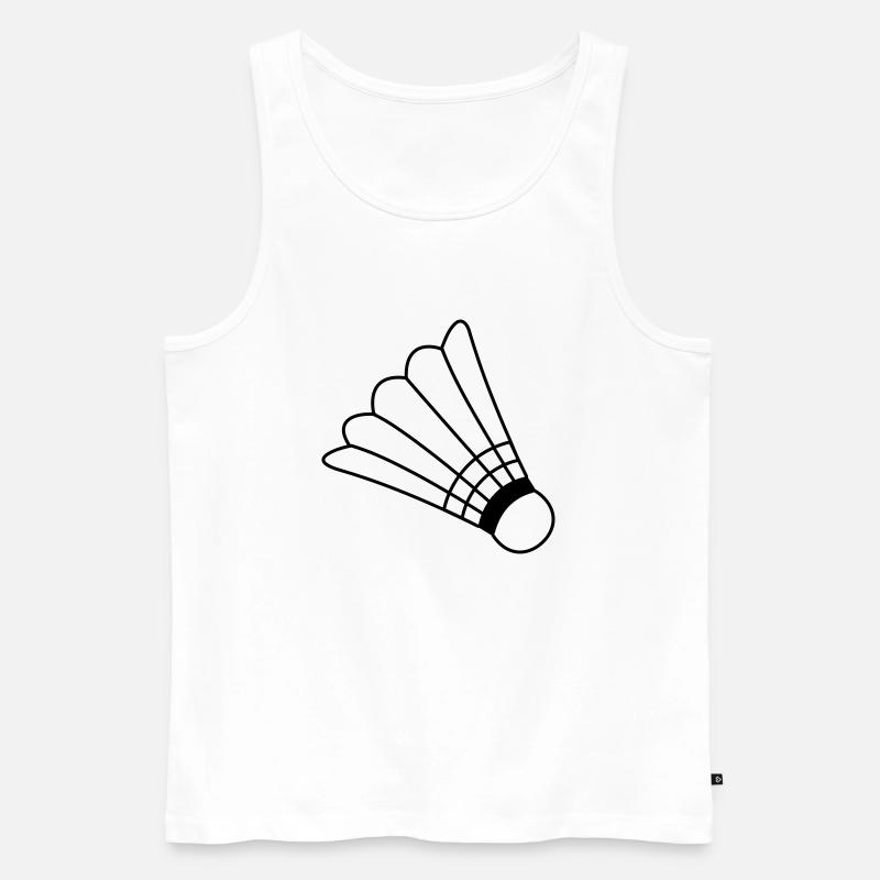 Badminton - Männer Premium Bio Tank Top - Weiß