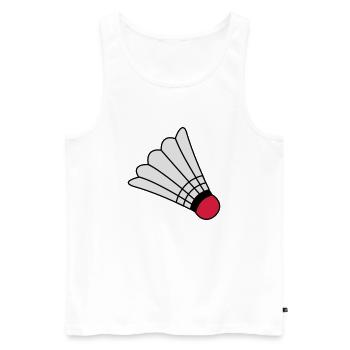 Badminton - Männer Premium Bio Tank Top - Weiß - Vorne - Michal (187cm)