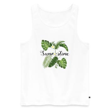 Summertime Spring springtime - Men's Premium Organic Tank Top - white - Front - AI Model Male 178 light (178cm)