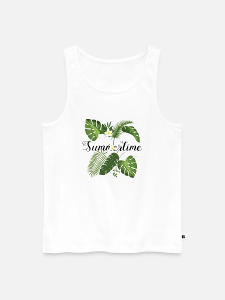 Summertime Spring springtime - Men's Premium Organic Tank Top - white