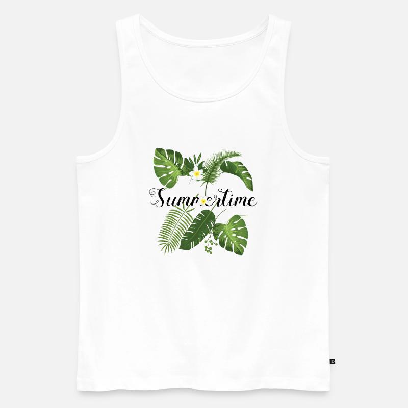 Summertime Spring springtime - Men's Premium Organic Tank Top - white
