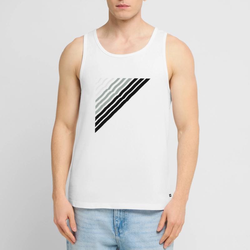 Triangular shape Many lines lines pattern Men's Premium Organic Tank Top