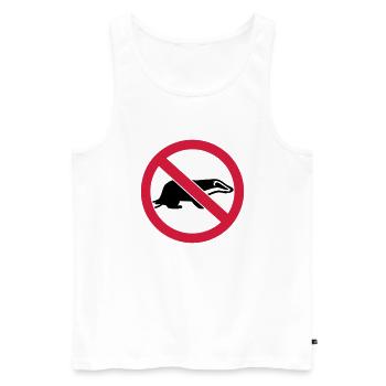 Dachs - Männer Premium Bio Tank Top - Weiß - Vorne - AI Model Male 178 light (178cm)