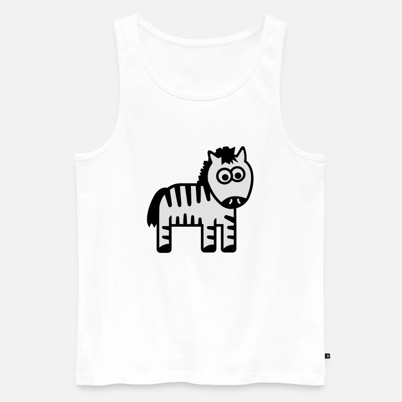 Zebra - Männer Premium Bio Tank Top - Weiß