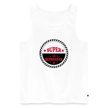 Super bedstefar 111 - Männer Premium Bio Tank Top - Weiß - Vorne - AI Model Male 178 light (178cm)