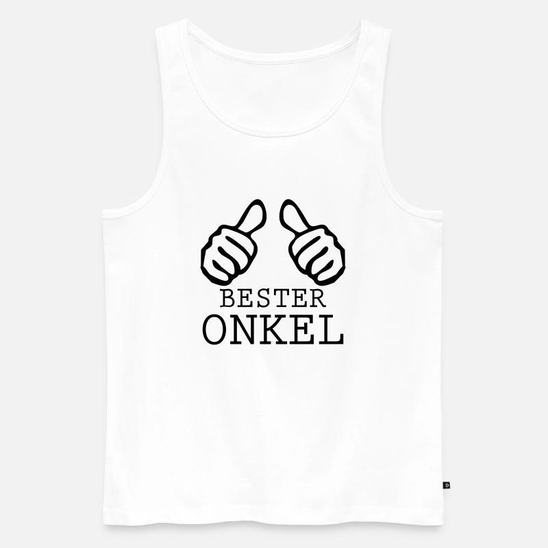 bester onkel - Männer Premium Bio Tank Top - Weiß