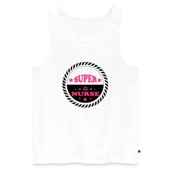 Super nurse - Men's Premium Organic Tank Top - white - Front - Michal (187cm)