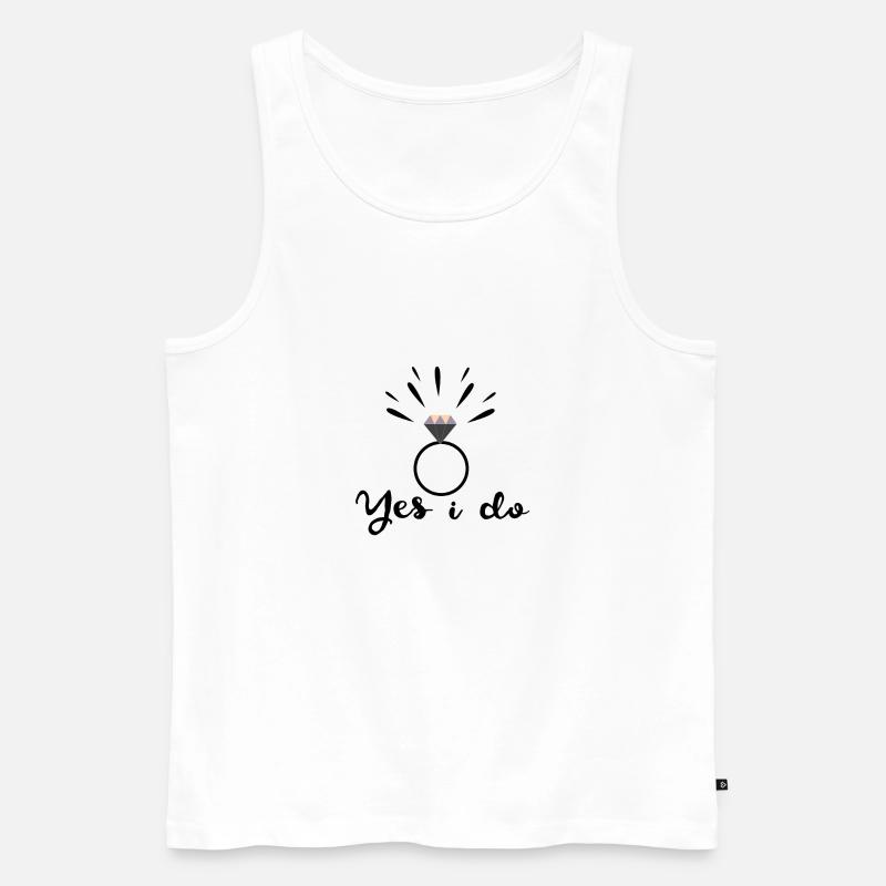 Ehering - Verlobung - Geschenkidee - Männer Premium Bio Tank Top - Weiß
