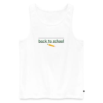 Schule - Männer Premium Bio Tank Top - Weiß - Vorne - AI Model Male 178 light (178cm)