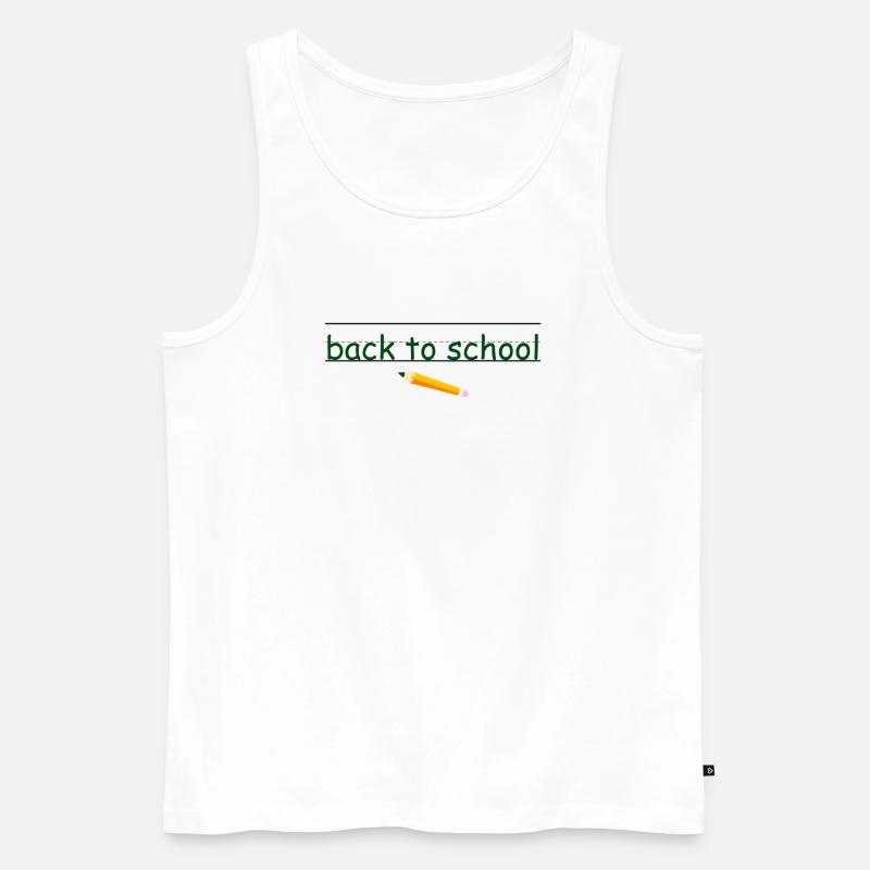 Schule - Männer Premium Bio Tank Top - Weiß