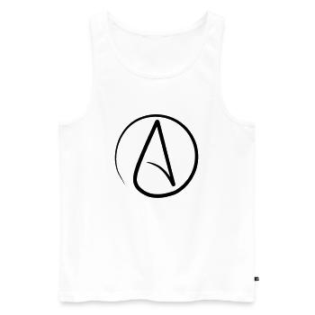 Atheismus-Symbol - Männer Premium Bio Tank Top - Weiß - Vorne - Michal (187cm)