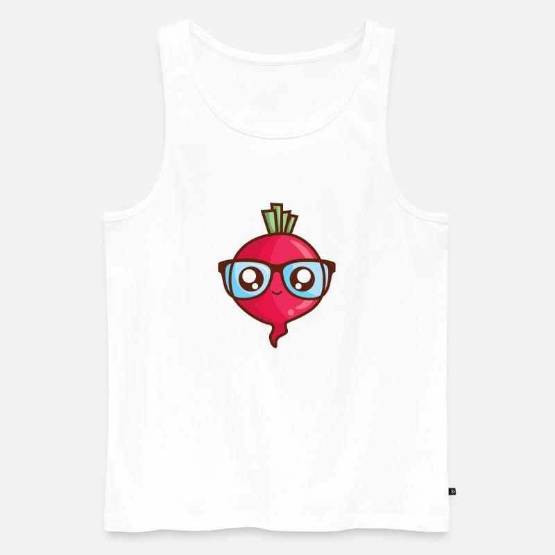 Schlaues Radieschen - Männer Premium Bio Tank Top - Weiß