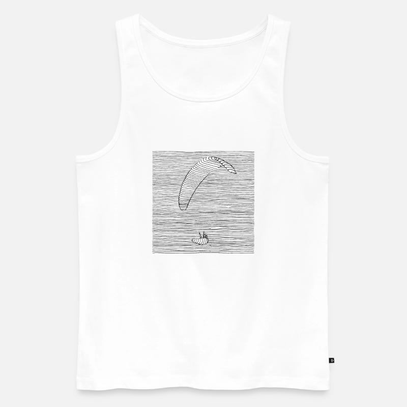 Paraglider - Männer Premium Bio Tank Top - Weiß