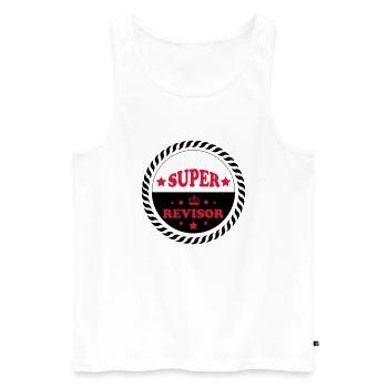 Super revisor - Männer Premium Bio Tank Top - Weiß - Vorne - Michal (187cm)