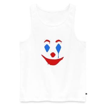 Joaquin Phoenix Joker Schminke - Männer Premium Bio Tank Top - Weiß - Vorne - AI Model Male 178 light (178cm)