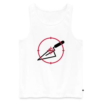 Fliesenleger / Bau / Fliesen / Maurer - Männer Premium Bio Tank Top - Weiß - Vorne - AI Model Male 178 light (178cm)