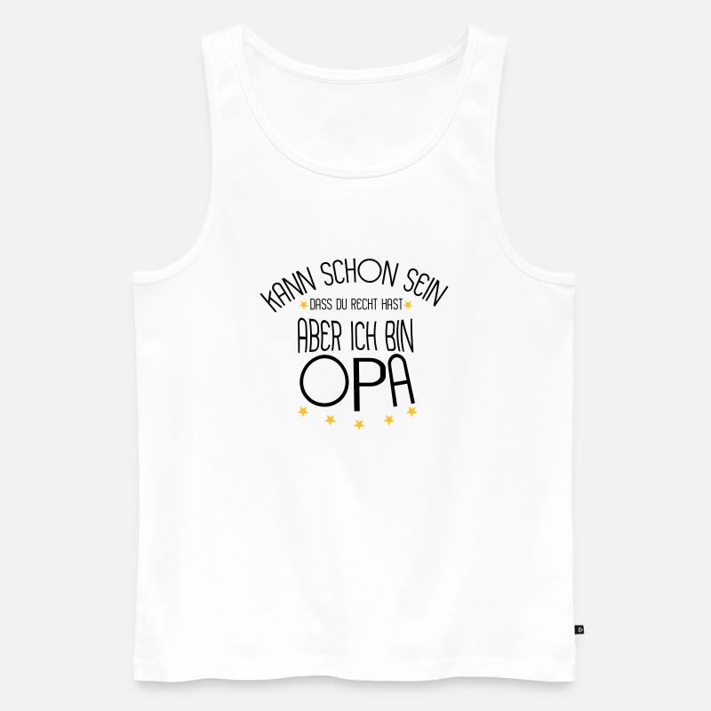 Opa - Männer Premium Bio Tank Top - Weiß