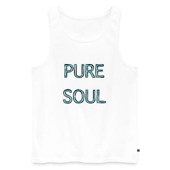 Pure Soul - Men's Premium Organic Tank Top - white - Front - AI Model Male 178 light (178cm)