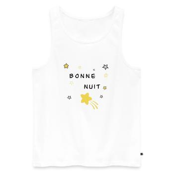 Bonne nuit - Débardeur bio Premium Homme - blanc - Devant - AI Model Male 178 light (178cm)
