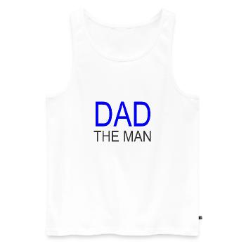 Papa der MAN - Männer Premium Bio Tank Top - Weiß - Vorne - AI Model Male 178 light (178cm)