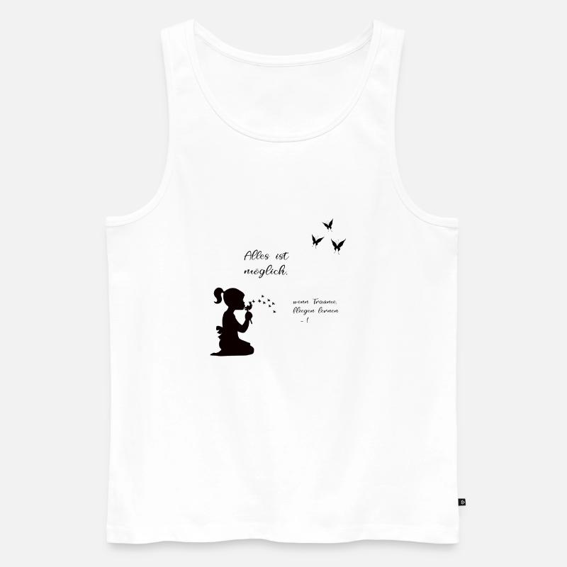 Traeume - Männer Premium Bio Tank Top - Weiß