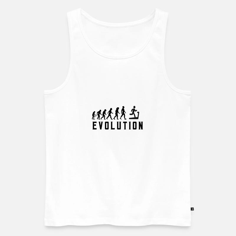 Laufband Evolution - Männer Premium Bio Tank Top - Weiß