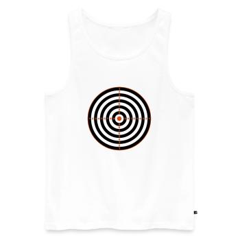 Target - Men's Premium Organic Tank Top - white - Front - AI Model Male 178 light (178cm)