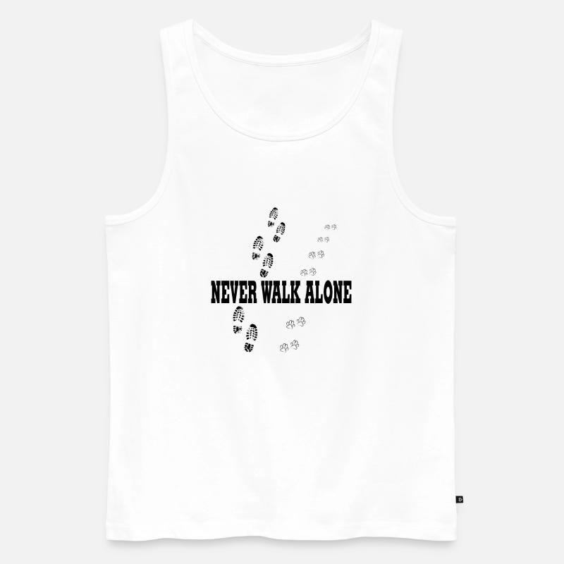 never walk alone - Männer Premium Bio Tank Top - Weiß