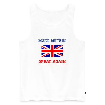 Machen Sie Großbritannien wieder großartig - Männer Premium Bio Tank Top - Weiß - Vorne - AI Model Male 178 light (178cm)