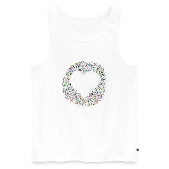 Confetti heart - Men's Premium Organic Tank Top - white - Front - Michal (187cm)