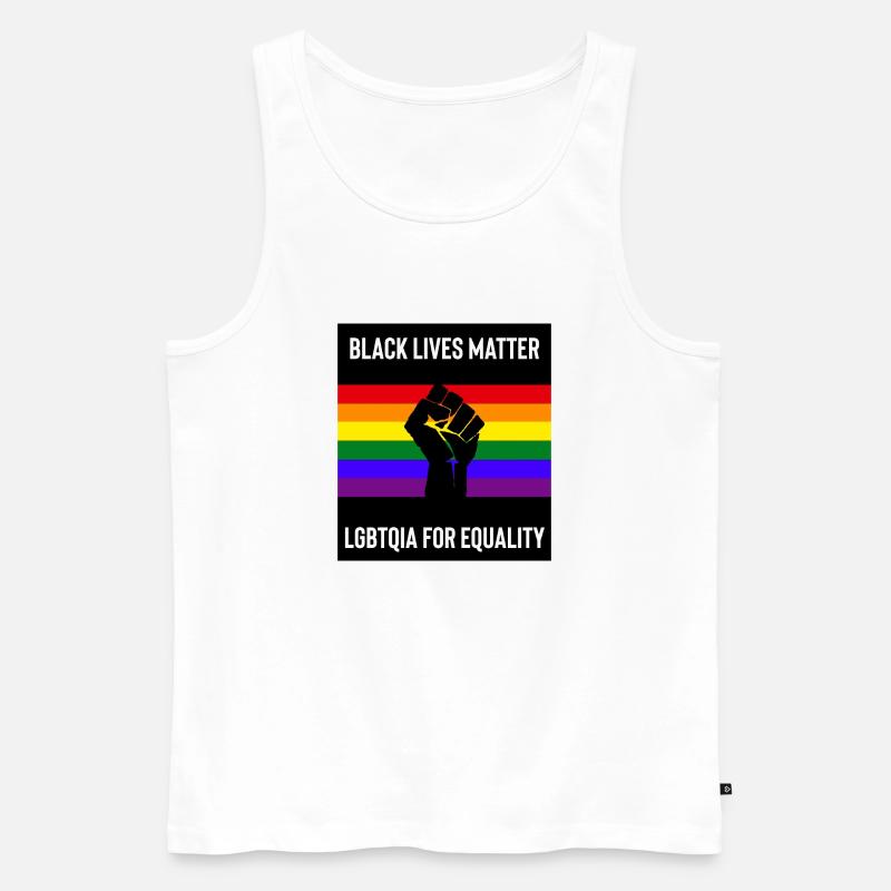 Schwarze Leben zählen - Männer Premium Bio Tank Top - Weiß