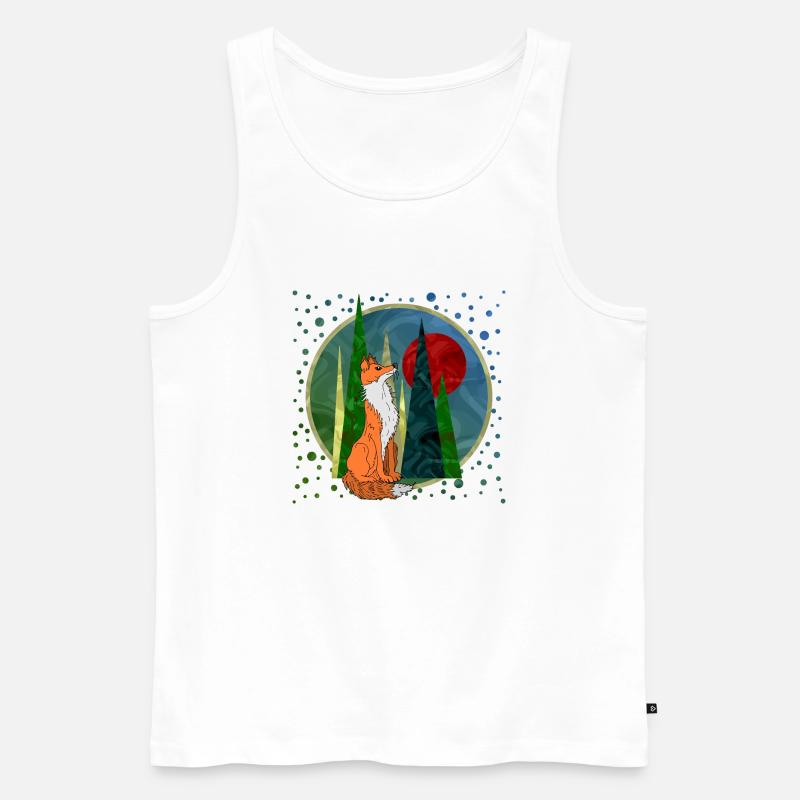 Fuchs - Männer Premium Bio Tank Top - Weiß