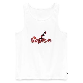 Flamenco-sevillanas "danse" - Débardeur bio Premium Homme - blanc - Devant - AI Model Male 178 light (178cm)