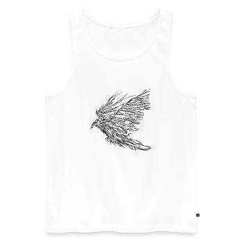 Fliegender Rabe - Männer Premium Bio Tank Top - Weiß - Vorne - AI Model Male 178 light (178cm)