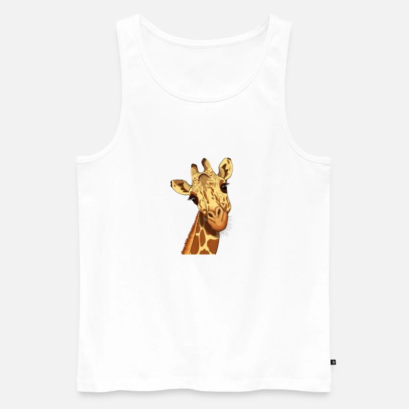 Giraffe - Männer Premium Bio Tank Top - Weiß