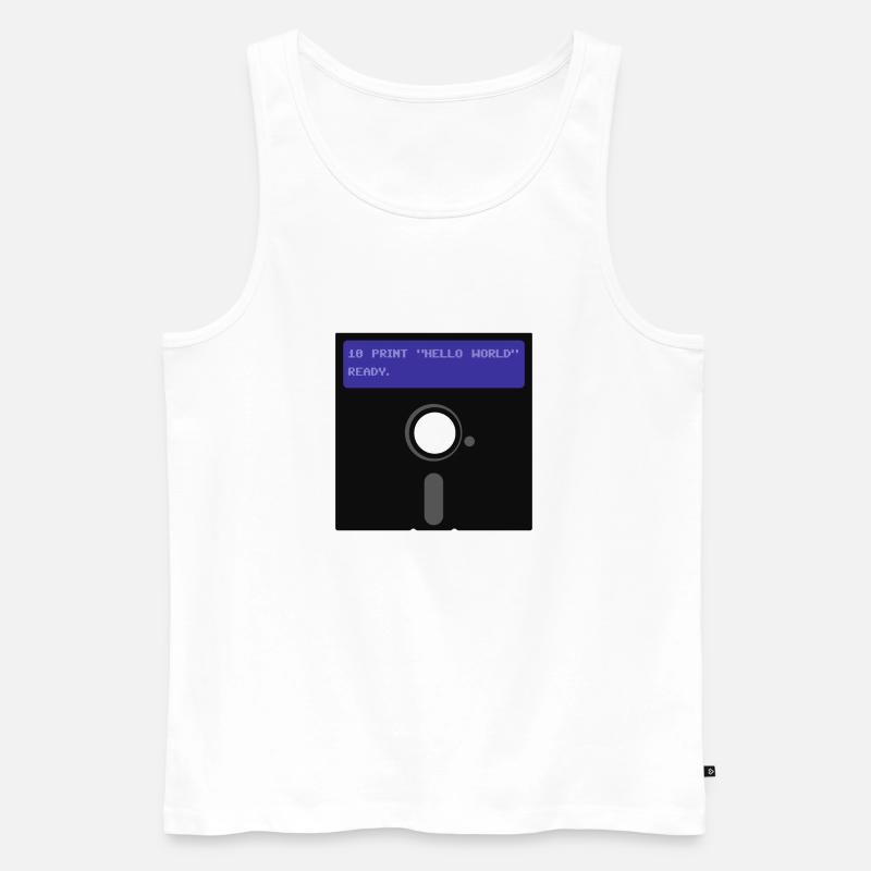 Floppy Disk - Männer Premium Bio Tank Top - Weiß
