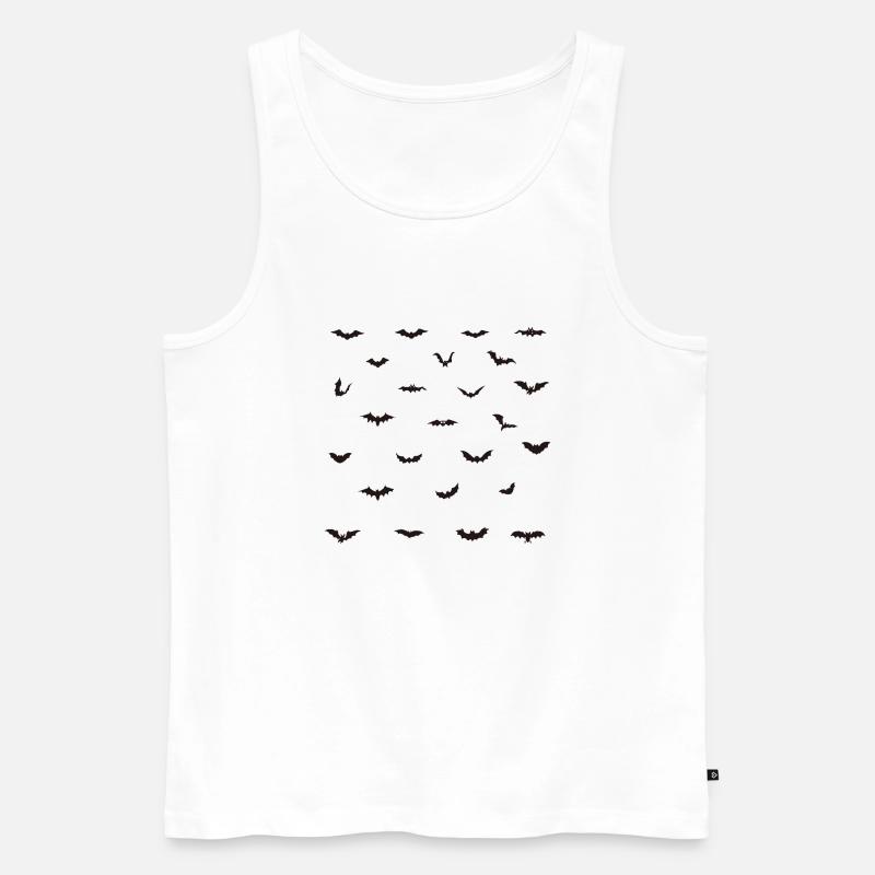 Halloween Bats Bundle 02 - Men's Premium Organic Tank Top - white