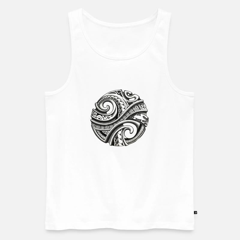 Tahitian Perle POE - Männer Premium Bio Tank Top - Weiß